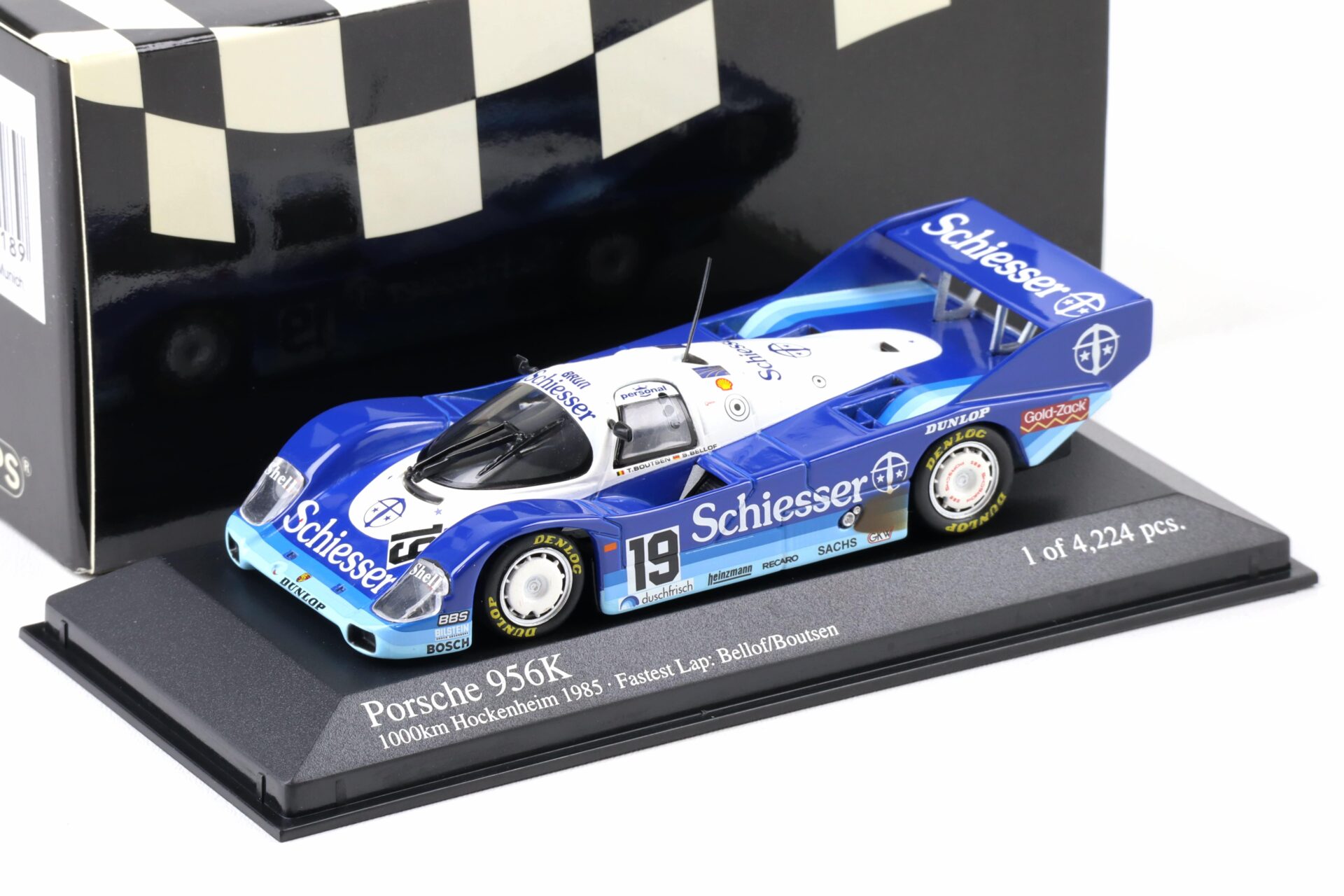 1:43 Minichamps Porsche 956K 1000km Hockenheim 1985 Bellof/ Boutsen #19