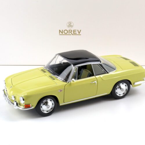 1:18 Norev VW Karmann Ghia 1500 Typ 34 Manila yellow/ black top 1961 - Limited 1000 pcs.