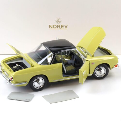 1:18 Norev VW Karmann Ghia 1500 Typ 34 Manila yellow/ black top 1961 - Limited 1000 pcs.