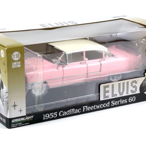 1:18 Greenlight 1955 Cadillac Fleetwood Series 60 Elvis Presley pink/ white roof