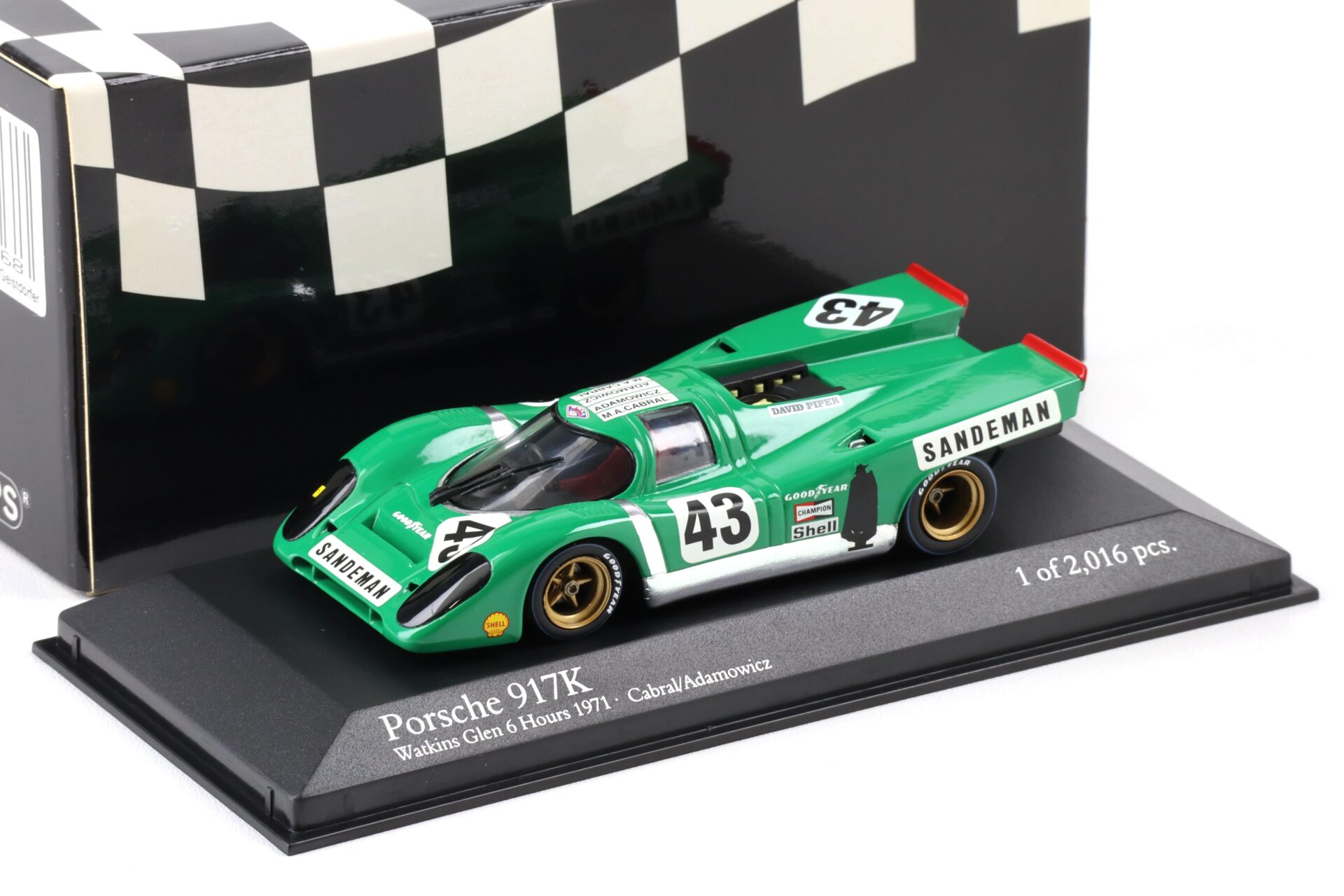 1:43 Minichamps Porsche 917K Watkins Glen 6h #43 Cabral/ Adamowicz 1971