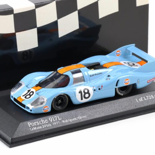 1:43 Minichamps Porsche 917L Gulf 24h Le Mans 1971 Rodriguez/ Oliver #18