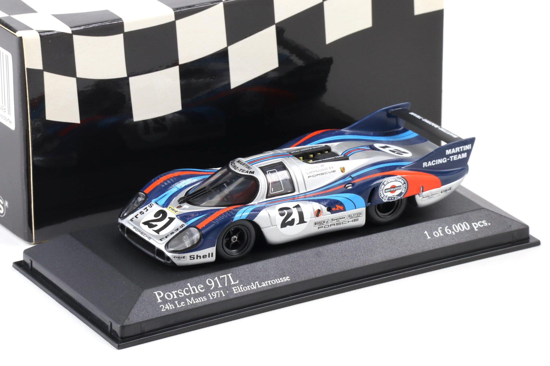 1:43 Minichamps Porsche 917L Martini 24h Le Mans 1971 Elford/ Larrousse #21