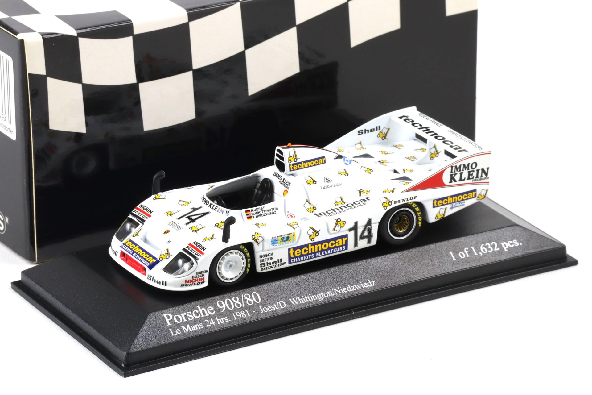 1:43 Minichamps Porsche 908/80 Le Mans 24h 1981 Joest/ Niedzwiedz #14