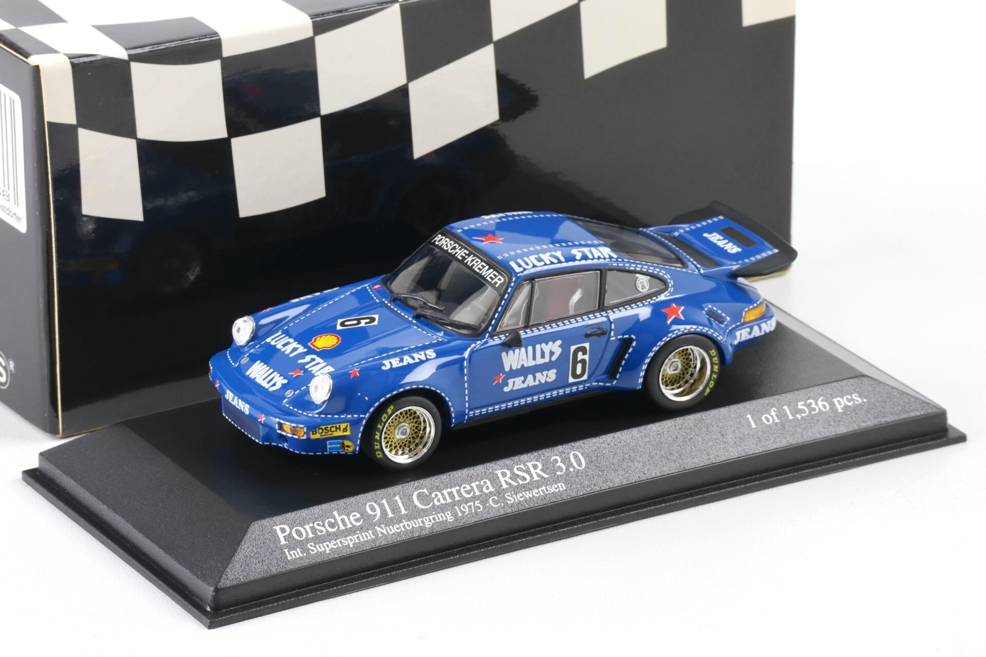 1:43 Minichamps Porsche 911 Carrera RSR 3.0 Int. Supersprint Nürburgring 1975 Siewertsen