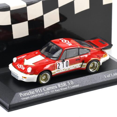 1:43 Minichamps Porsche 911 Carrera RSR 3.0 Mengen Airfield Races 1974 Lienhard #210