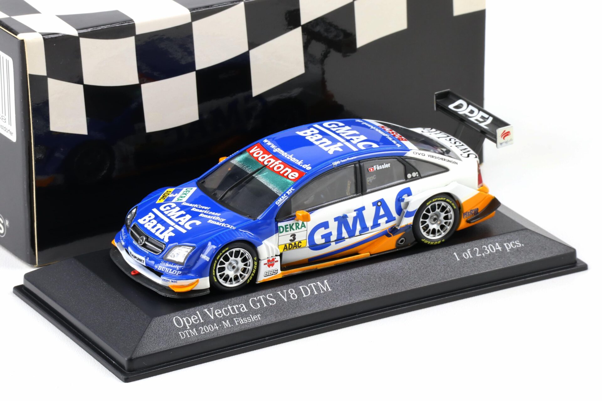 1:43 Minichamps Opel Vectra GTS V8 DTM 2004 Fässler #3 OPC Team Phoenix