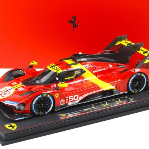 1:18 BBR Ferrari 499P Winner Le Mans 23-24-25 Special red with Showcase