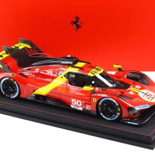 1:18 BBR Ferrari 499P Winner Le Mans 23-24-25 Special red with Showcase