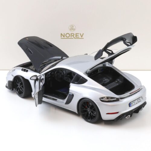 1:18 Norev ASIA Exclusive Porsche Cayman GT4 RS Weissach Package silver/ black