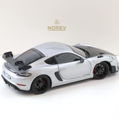 1:18 Norev ASIA Exclusive Porsche Cayman GT4 RS Weissach Package silver/ black