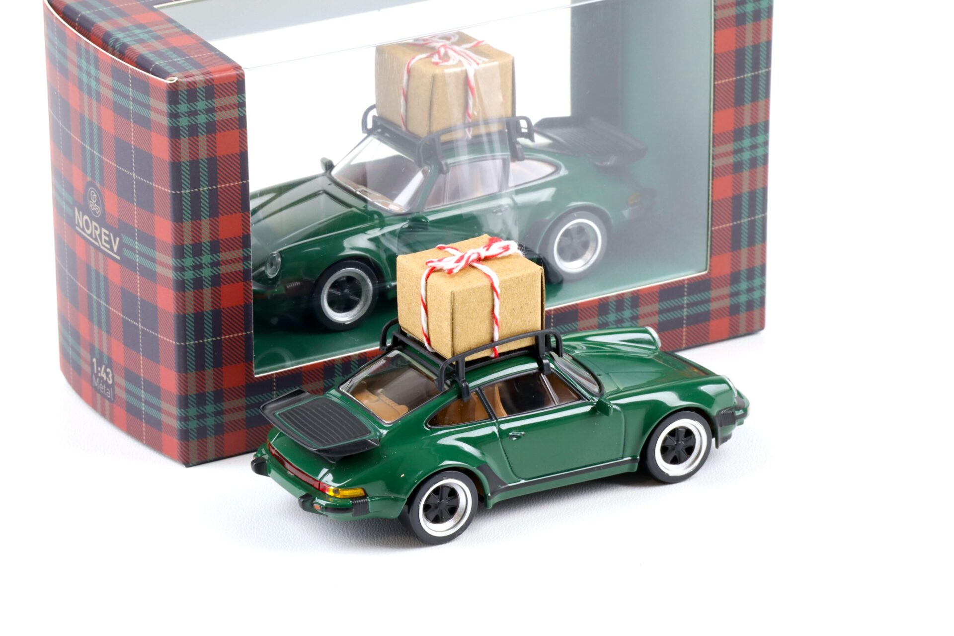 1:43 Norev Jet Car Porsche 911 Turbo Coupe 1978 Christmas Edition dark green
