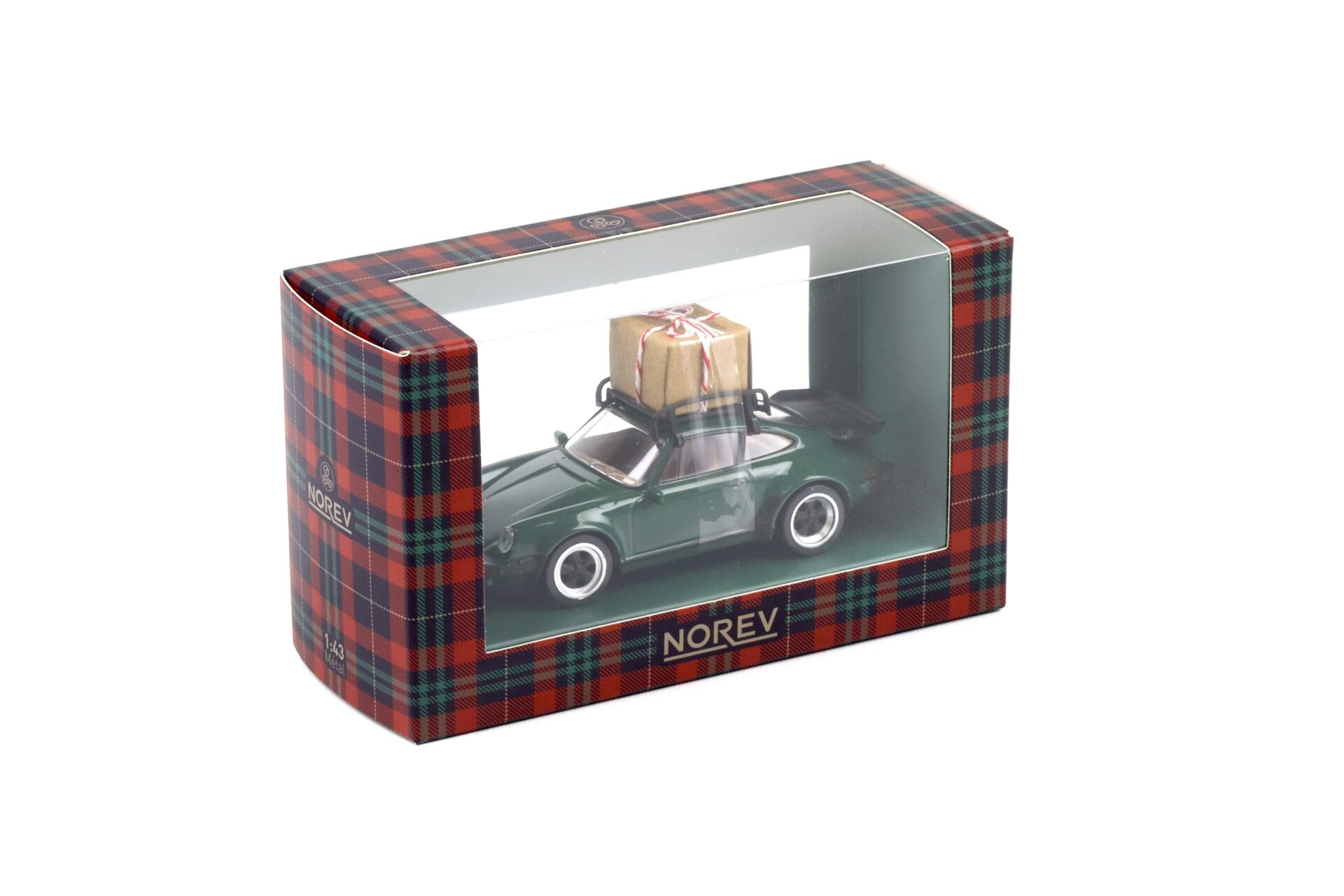 1:43 Norev Jet Car Porsche 911 Turbo Coupe 1978 Christmas Edition dark green