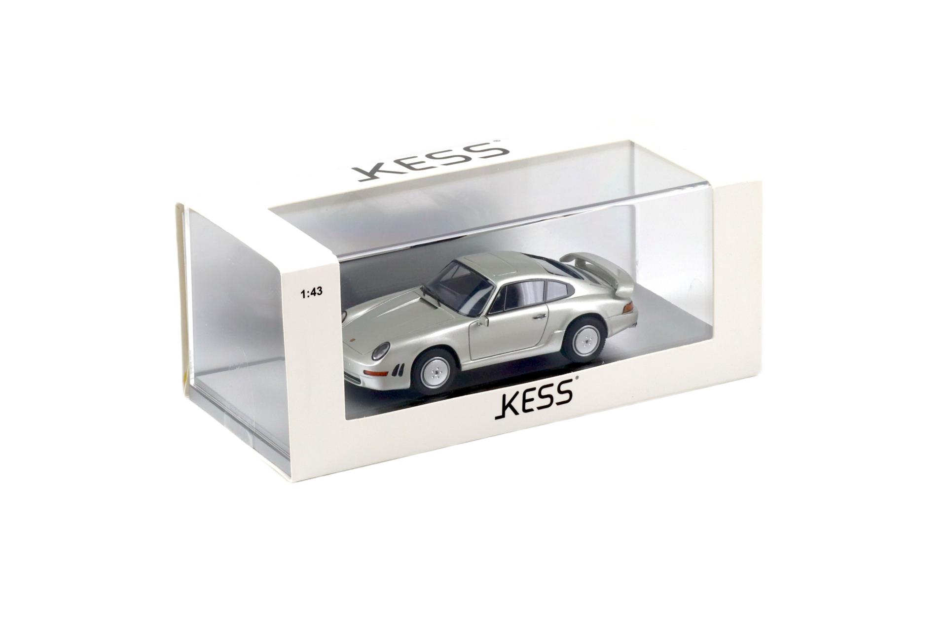 1:43 Kess Model Porsche 911 Carrera 3.2 E19 Prototype 1984 silver metallic