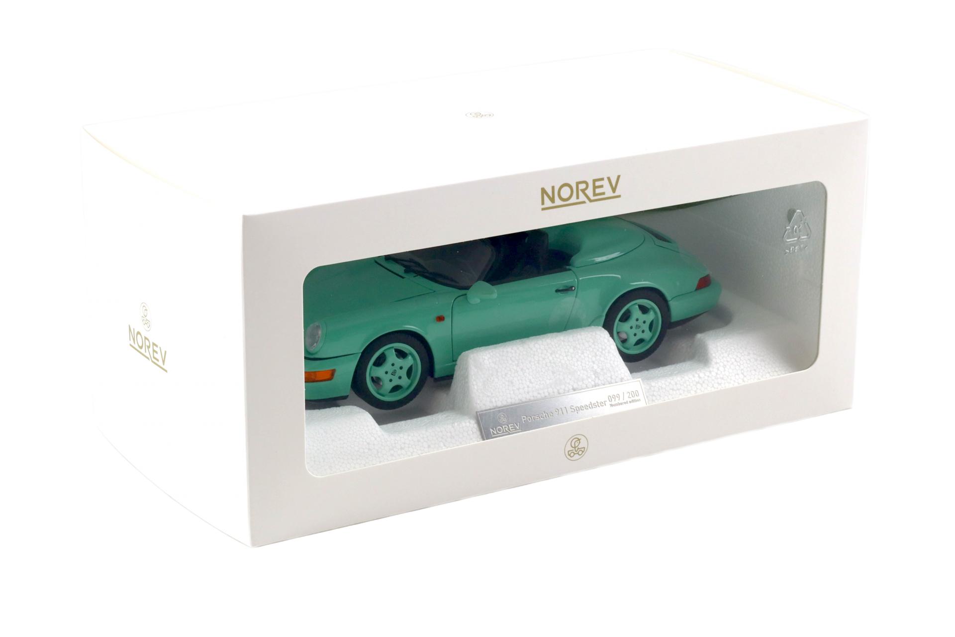 1:18 Norev Porsche 911 964 Speedster 1993 mint green - Limited 200 pcs.
