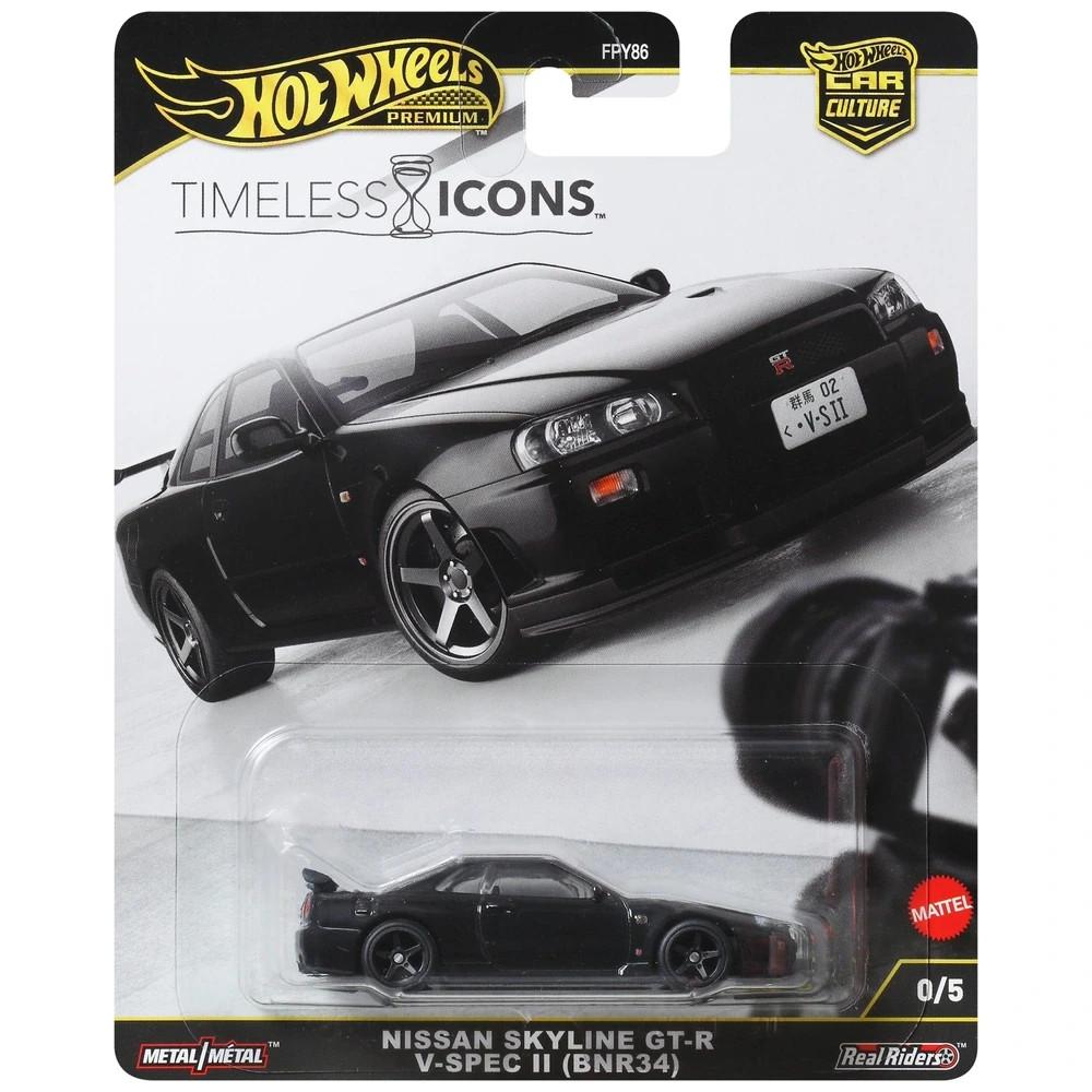 1:64 Hot Wheels Premium 2025 Timeless Icons - JBK94 CHASE 0/5 Nissan Skyline R34 V-Spec black