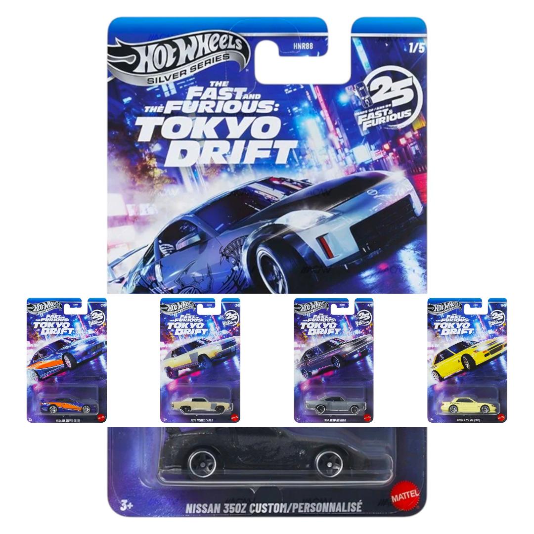 1:64 Hot Wheels 2025 Fast & Furious Tokyo Drift SET 5 pcs. 979M Nissan, Plymouth