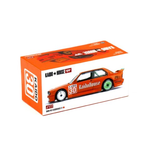 1:64 TSM Mini GT Kaido House BMW M3 E30 Kaidohouse V1 orange 1989