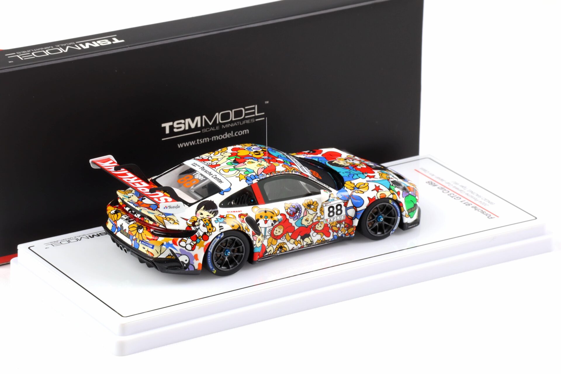 1:43 TSM Model Porsche 911 GT3 Cup #88 Japan Am Class 2024 Bingo Racing Tiger Wu