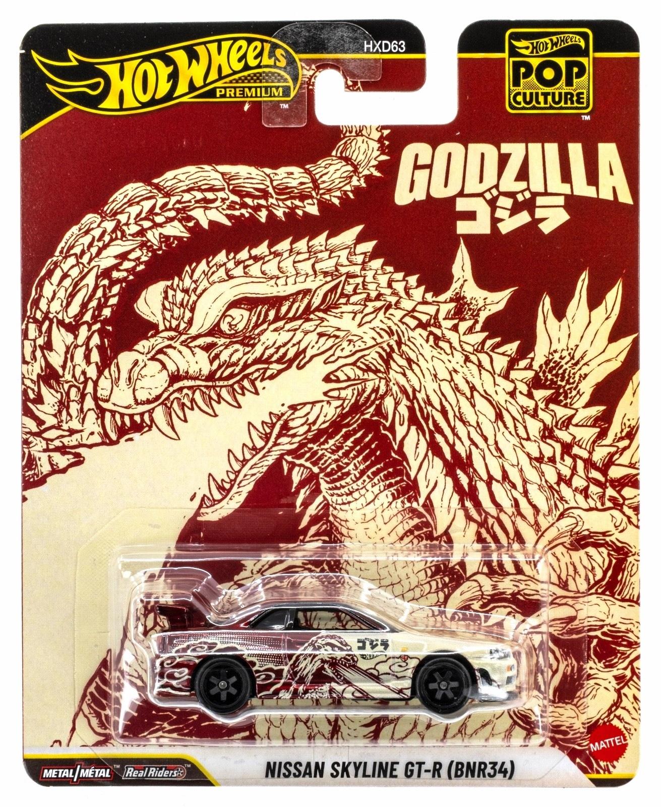 1:64 Hot Wheels Premium 2025 Pop Culture JHW90 Godzilla Nissan Skyline GT-R R34