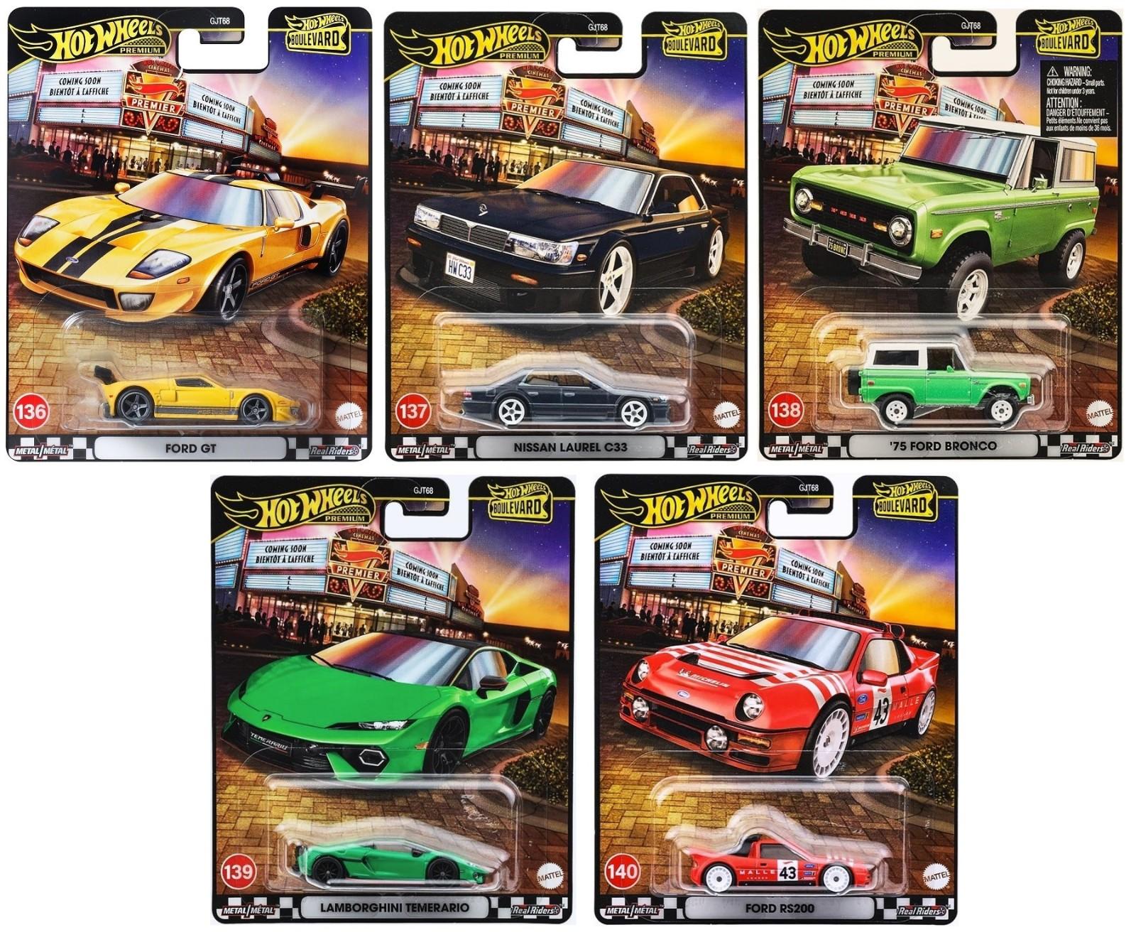 1:64 Hot Wheels Boulevard Series 2025 Car Culture Premium Pack 5 pcs. 978E Lamborghini, Ford