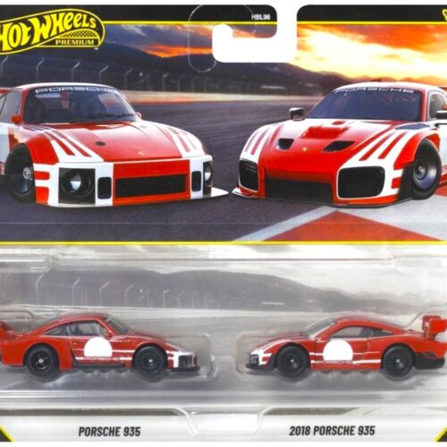 1:64 Hot Wheels 2025 Premium 2-Pack 979U Porsche 935 + 2018 Porsche 935