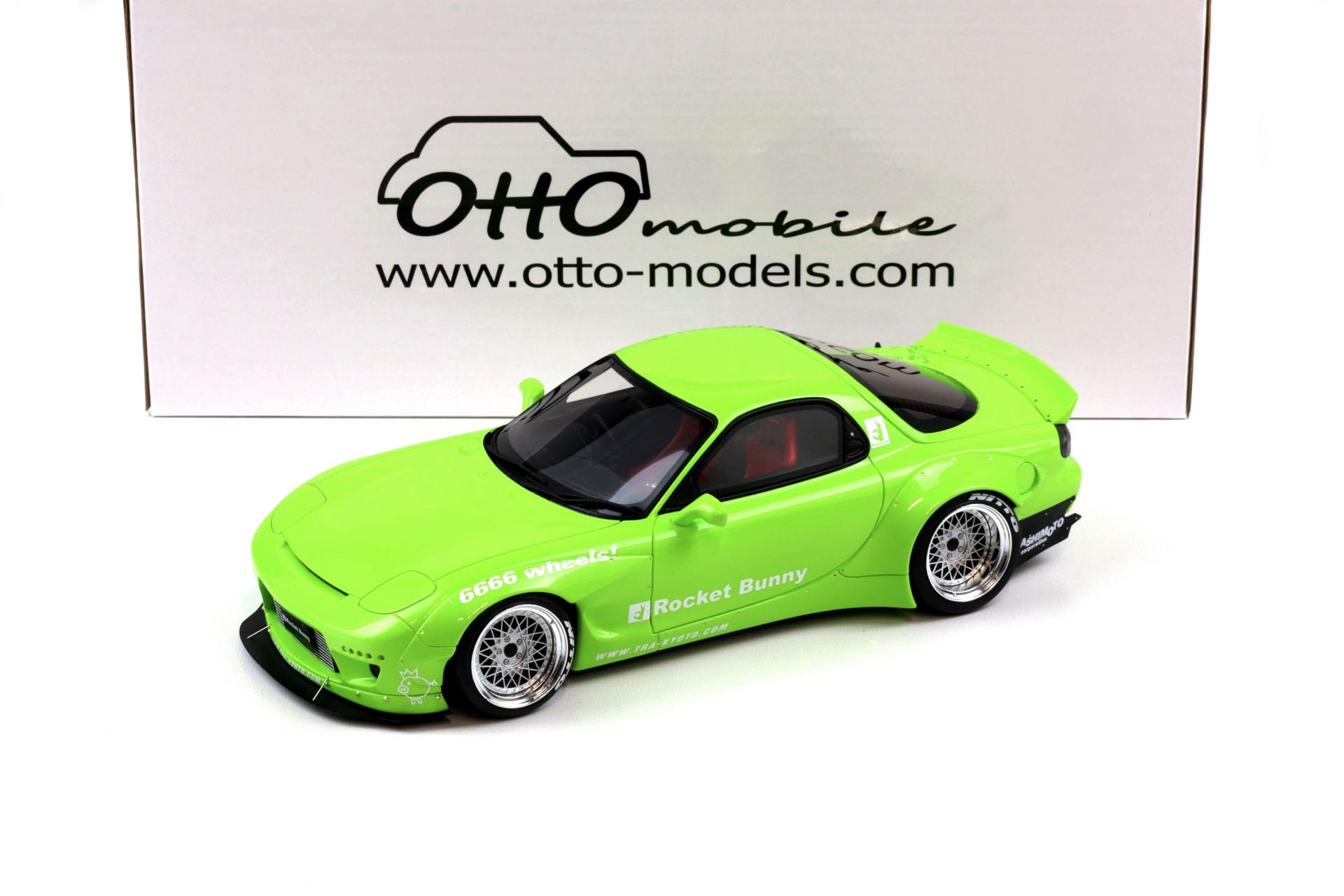 1:18 OTTO mobile OT1155 Mazda RX-7 FD3S Rocket Bunny Aero V1 pearl green 2015