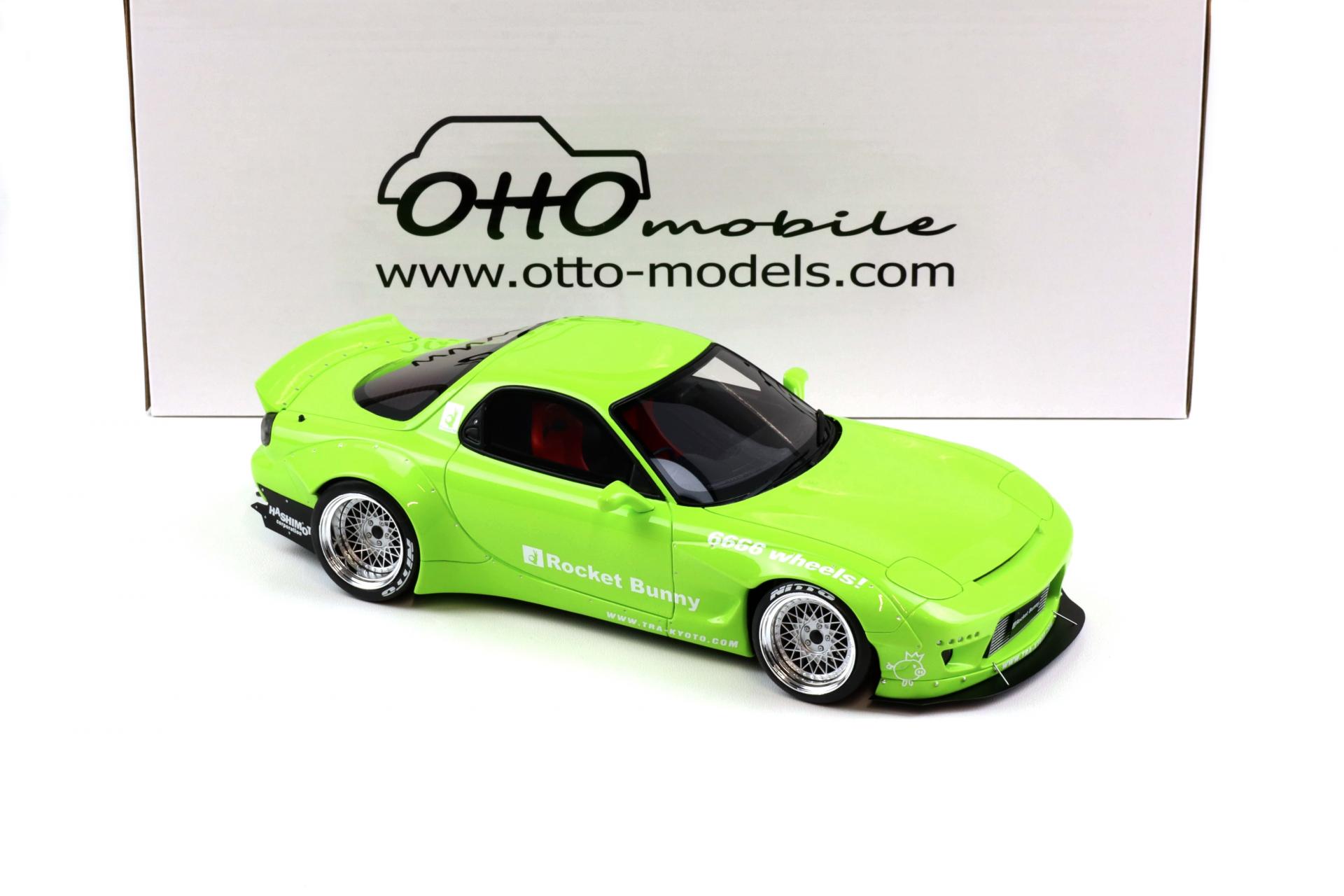 1:18 OTTO mobile OT1155 Mazda RX-7 FD3S Rocket Bunny Aero V1 pearl green 2015
