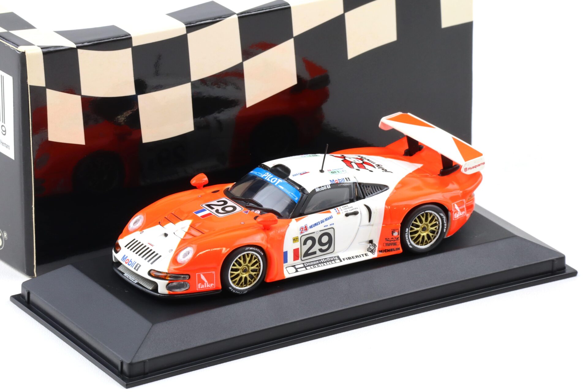 1:43 Minichamps Porsche 911 993 GT1 Le Mans 1997 J-B Racing #29 Ferte/ Gartzen