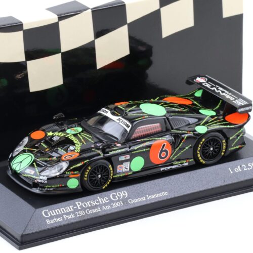 1:43 Minichamps Gunnar Porsche 911 996 GT1 G99 Barber Park 250 Gunnar Jeanette #6