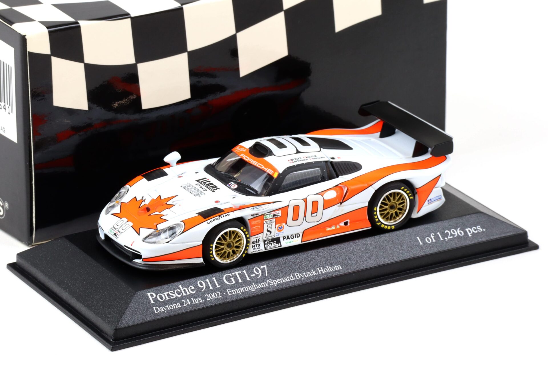 1:43 Minichamps Porsche 911 996 GT1-97 Daytona 24h 2002 #00 Empringham/Spenard