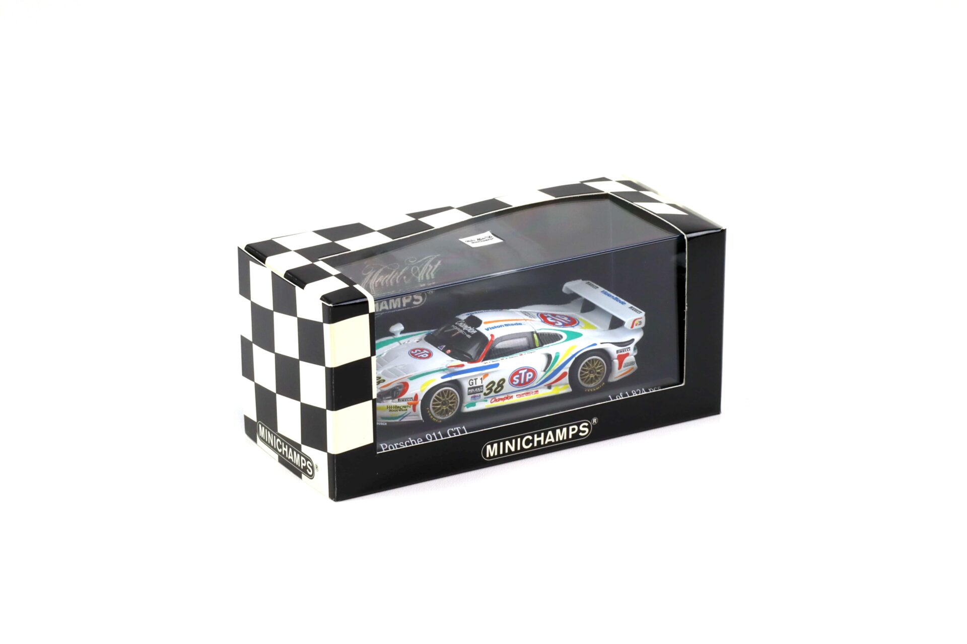 1:43 Minichamps Porsche 911 996 GT1 Daytona 24h 1998 STP #38 Boutsen/Kelleners
