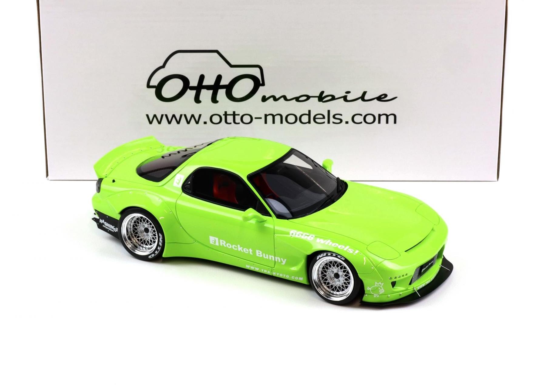 1:18 OTTO mobile OT1155 Mazda RX-7 FD3S Rocket Bunny Aero V1 pearl green 2015