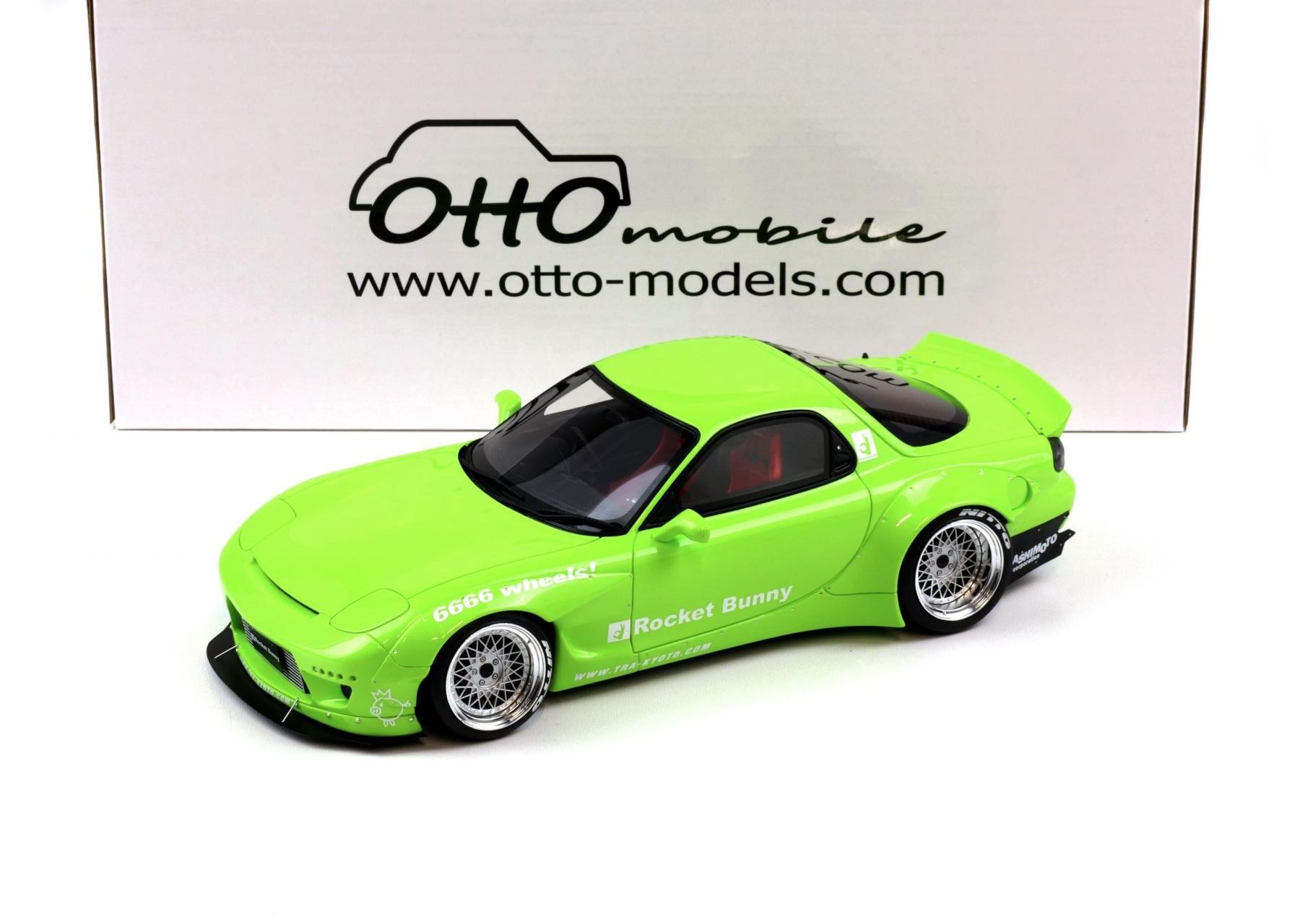 1:18 OTTO mobile OT1155 Mazda RX-7 FD3S Rocket Bunny Aero V1 pearl green 2015
