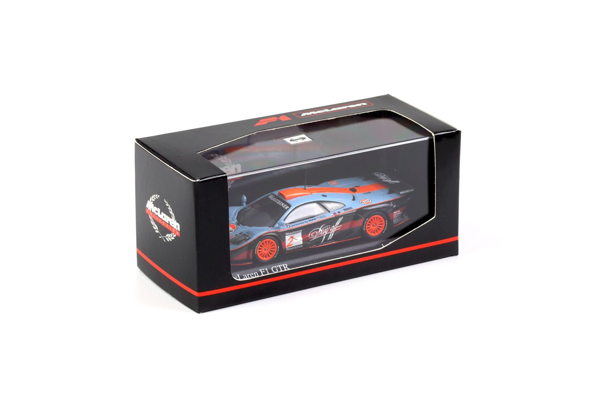 1:43 Minichamps McLaren F1 GTR Long Tail FIA GT 4 hrs 1997 Gulf #2 Nielsen/ Bscher