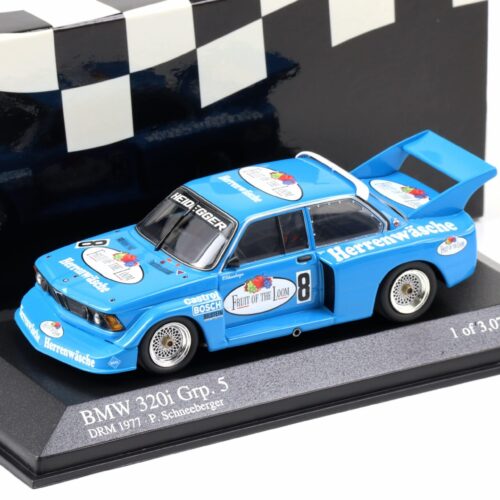 1:43 Minichamps BMW 320i E21 Grp. 5 DRM 1977 Schneeberger #8 Fruit of the Loom