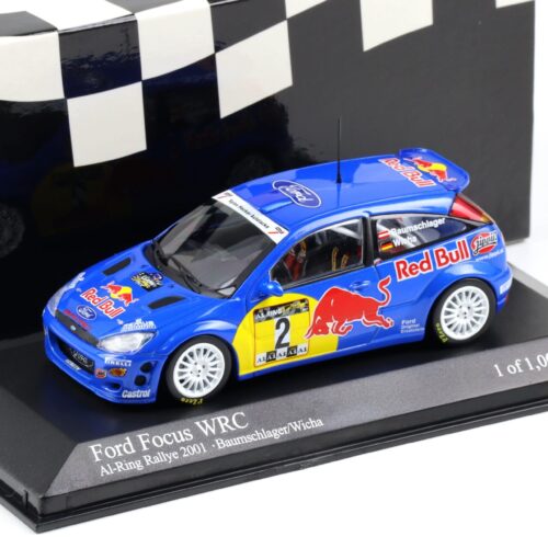 1:43 Minichamps Ford Focus WRC Red Bull A1-Ring Rallye 2001 Baumschlager/ Wicha