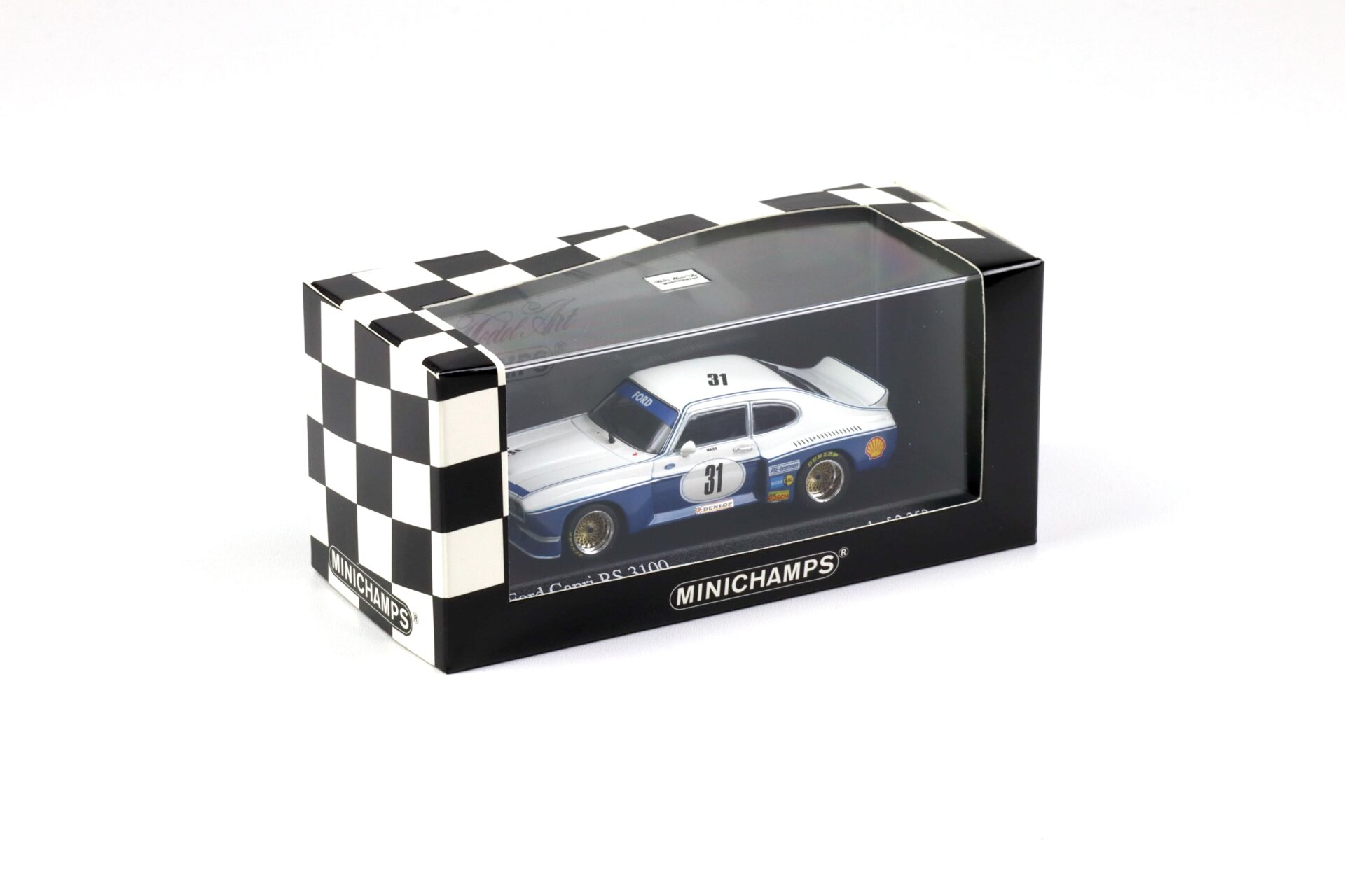 1:43 Minichamps Ford Capri RS 3100 DRM 1975 Norisring Winner #31 Jochen Mass