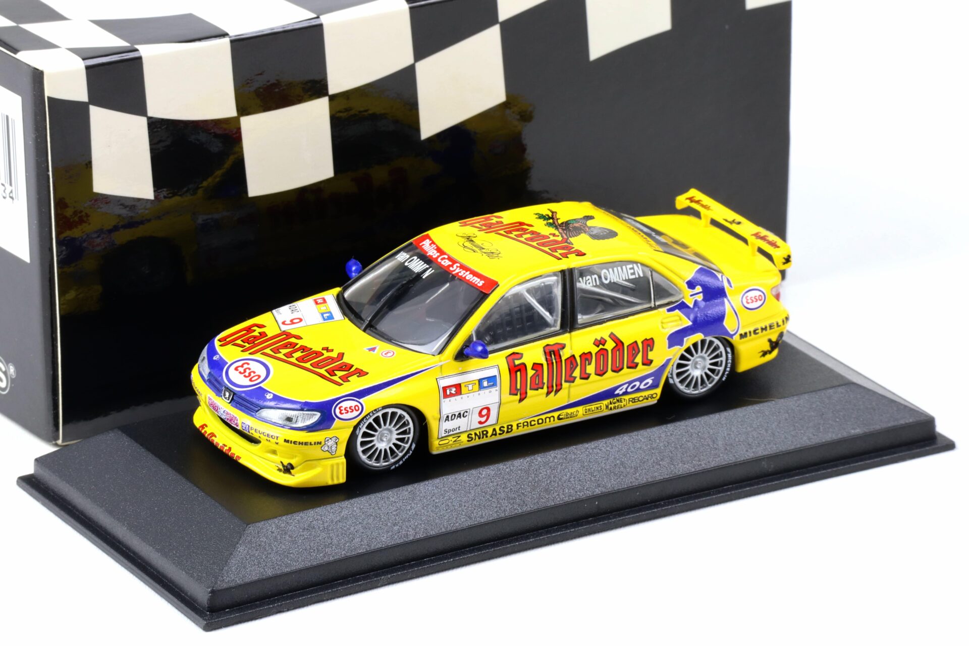 1:43 Minichamps Peugeot 406 STW 1997 Esso #9 van Ommen Hasseröder