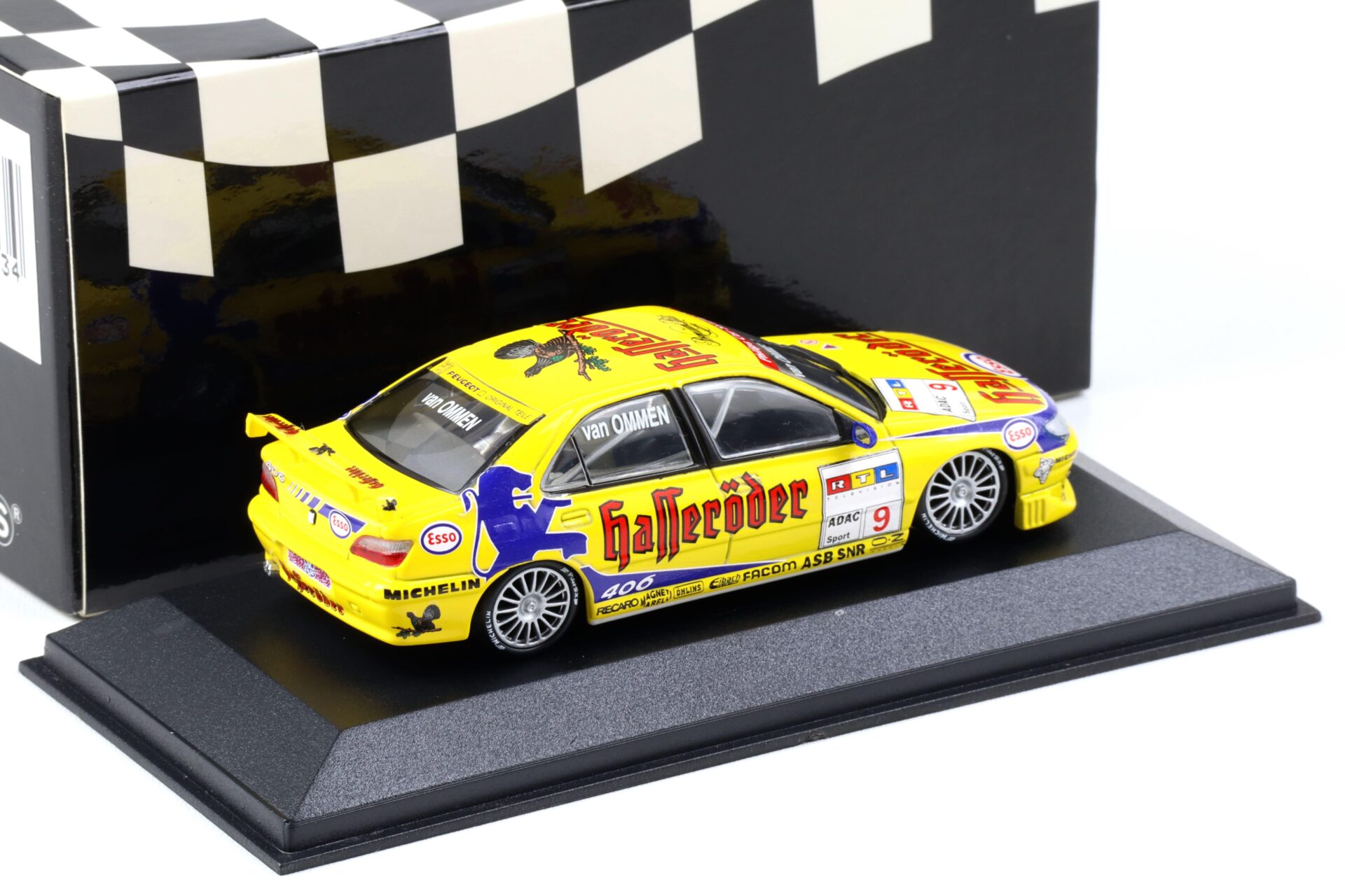1:43 Minichamps Peugeot 406 STW 1997 Esso #9 van Ommen Hasseröder