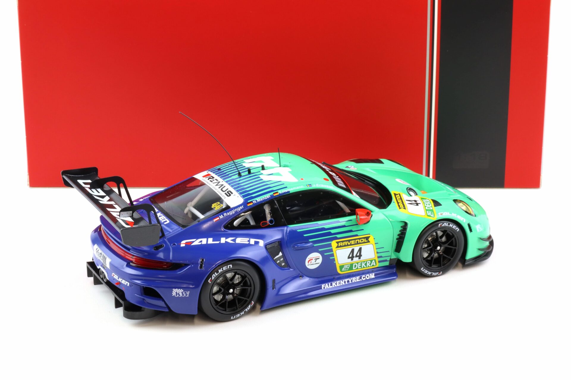 1:18 IXO Porsche 911 992 GT3 R 24h Nürburgring 2024 Falken #44 Eriksson/ Heinemann