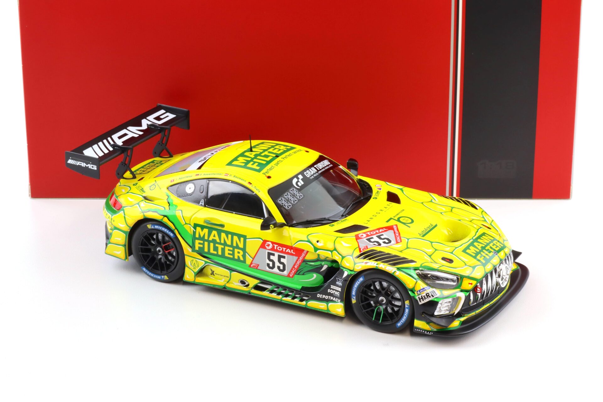 1:18 IXO Mercedes AMG GT3 Mamba 24h Nürburgring 2022 AMG Team Landgraf #55