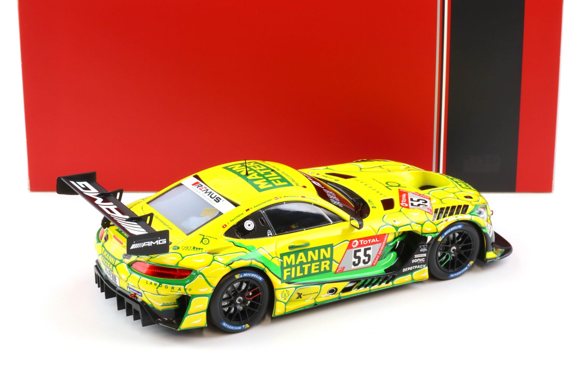 1:18 IXO Mercedes AMG GT3 Mamba 24h Nürburgring 2022 AMG Team Landgraf #55