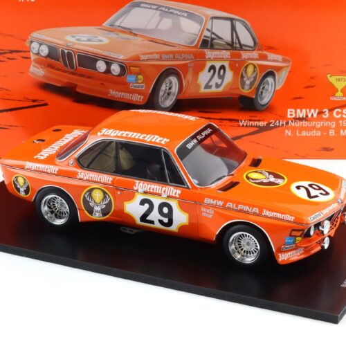 1:18 Spark BMW 3.0 CSL #29 Winner 24h Nürburgring 1973 Jägermeister Lauda/ Muir
