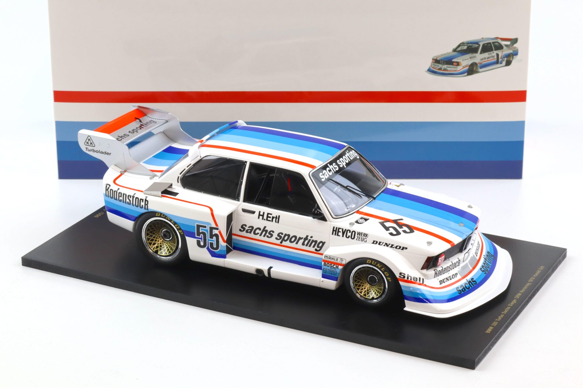 1:18 Spark BMW 320 Turbo Norisring 1978 DRM Champion #55 Harald Ertl