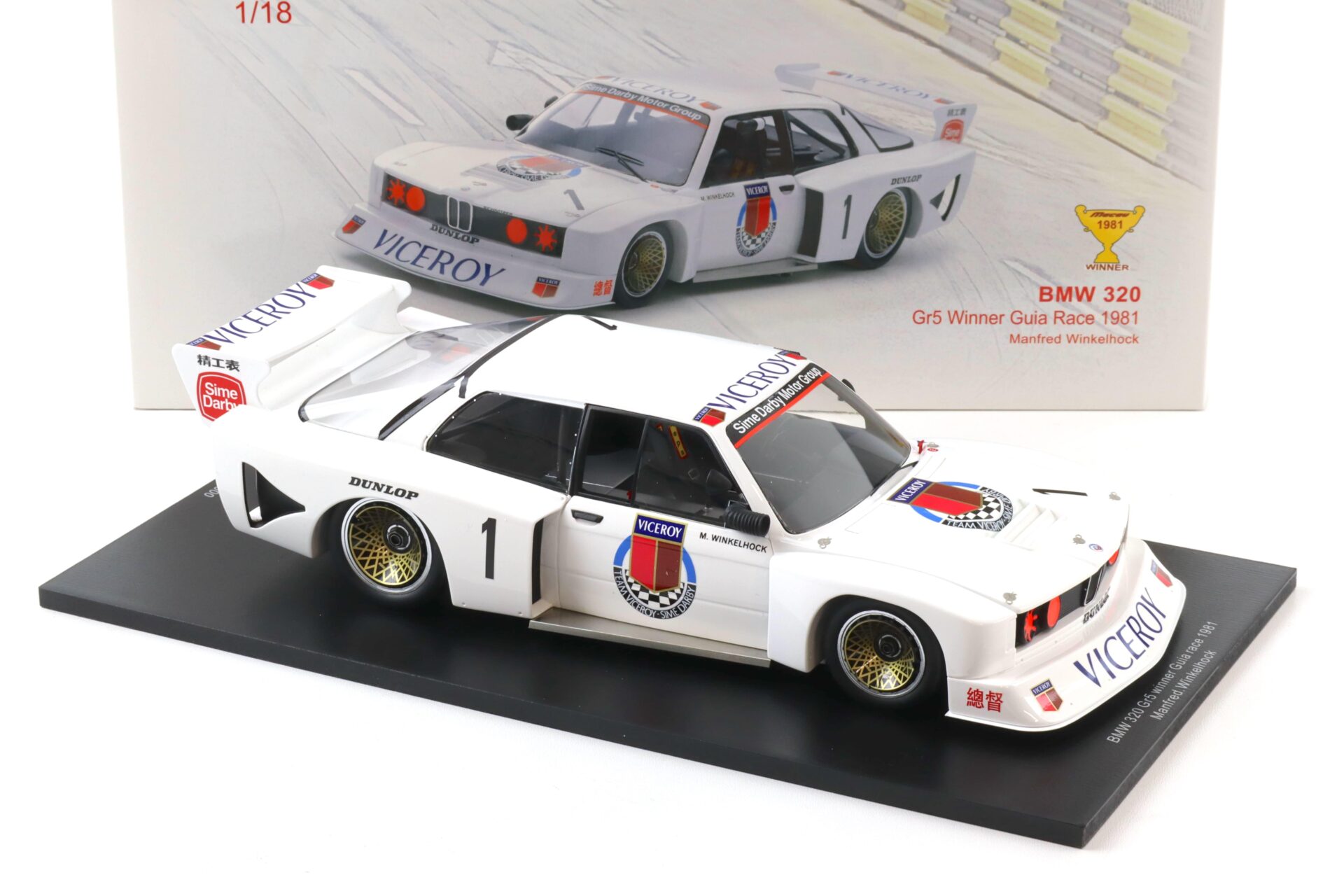 1:18 Spark BMW 320 Gr.5 Winner Guia Race 1981 Manfred Winkelhock #1