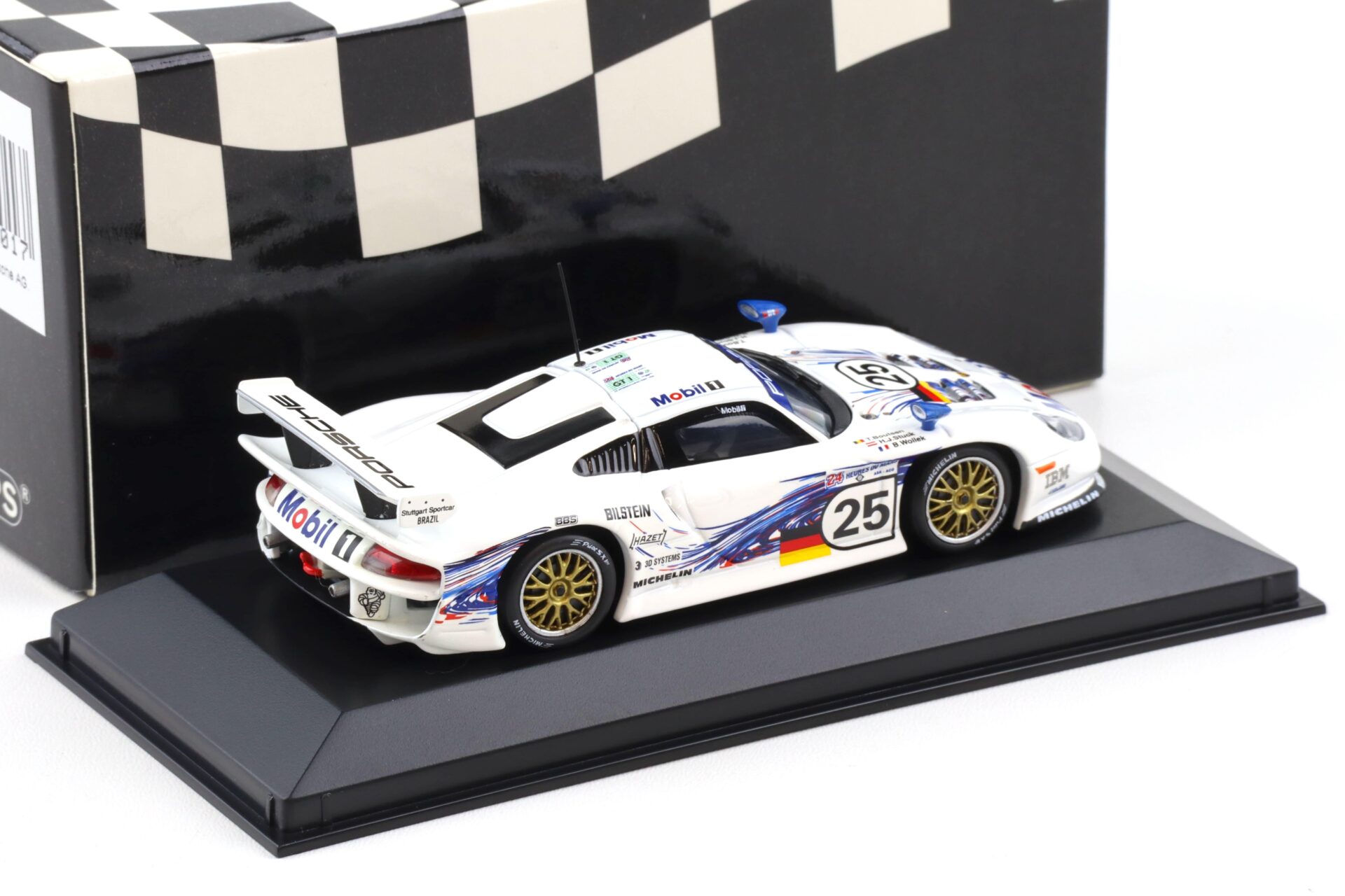 1:43 Minichamps Porsche 911 996 GT1 Le Mans 1997 #25 Stuck / Boutsen/ Wollek