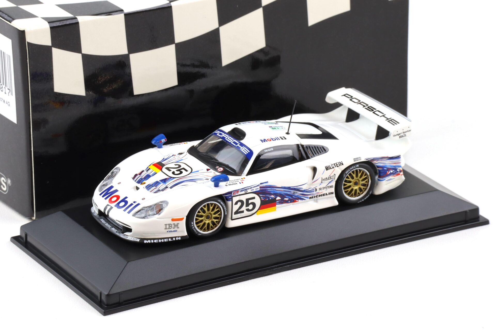 1:43 Minichamps Porsche 911 996 GT1 Le Mans 1997 #25 Stuck / Boutsen/ Wollek
