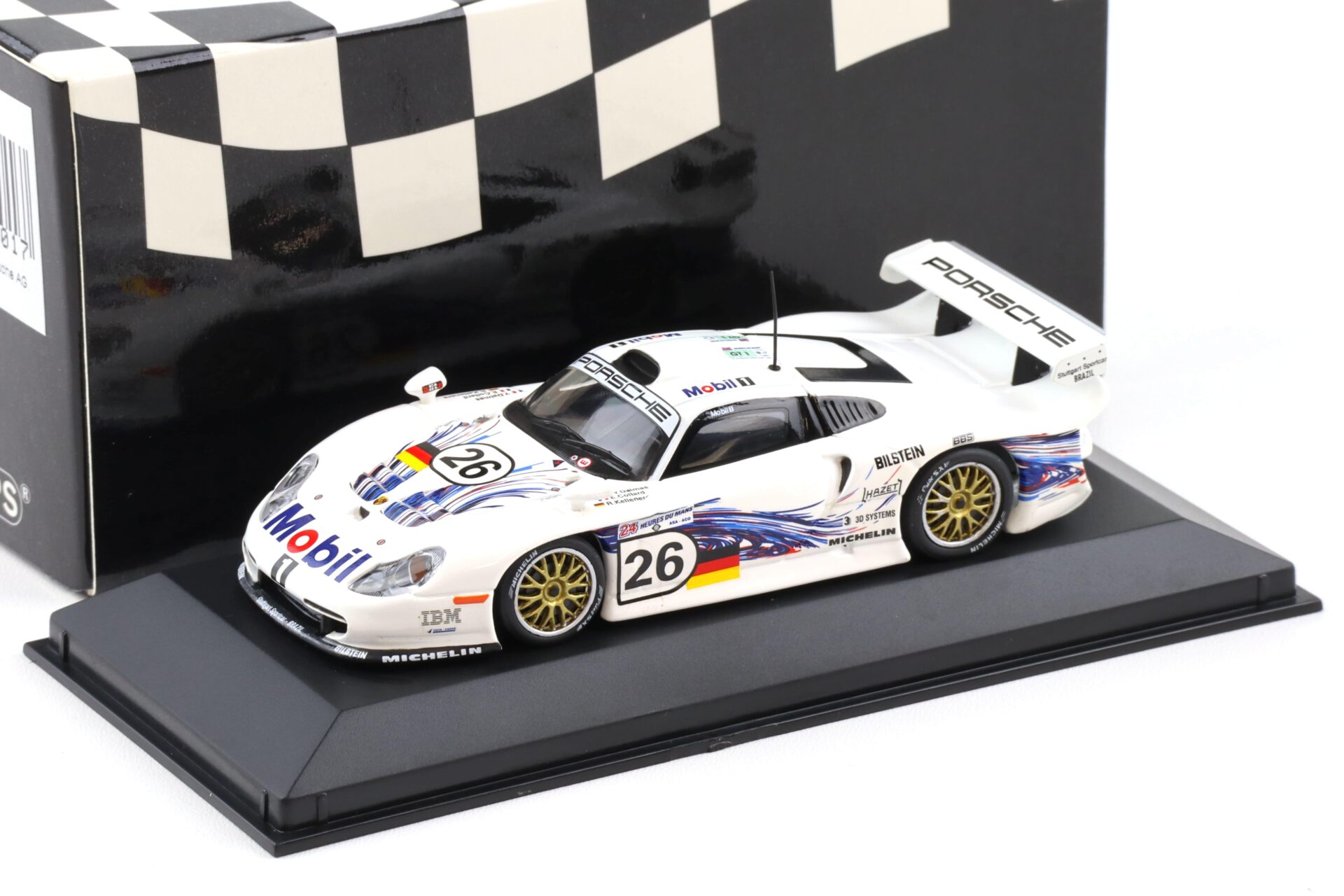 1:43 Minichamps Porsche 911 996 GT1 Le Mans 1997 #26 Dalmas/ Collard/ Kelleners
