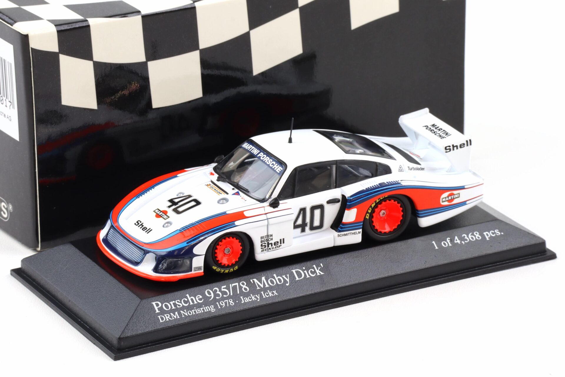 1:43 Minichamps Porsche 935/78 Norisring DRM 1978 Moby Dick #40 J.Ickx